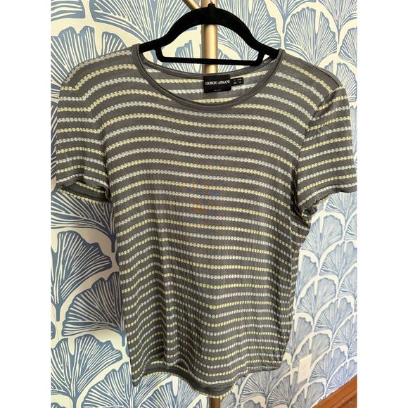 Giorgio Armani Borgo 21 Sport Geometric Print T-Shirt Sz. 12 - Picture 1 of 7